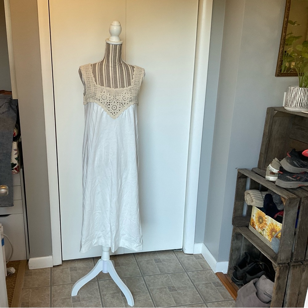 Zara Home Cotton Crochet Night Gown